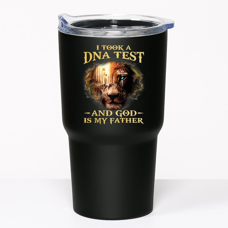 I Took A Dna Test And God Is My Father Lion Jesus Tumbler