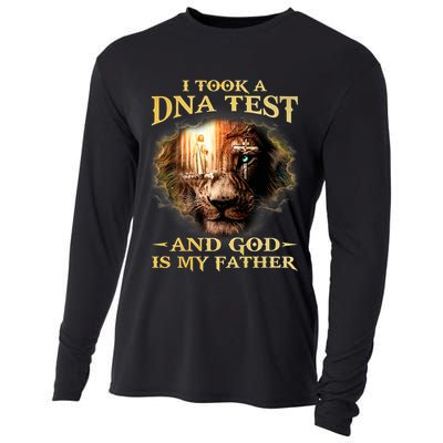 I Took A Dna Test And God Is My Father Lion Jesus Cooling Performance Long Sleeve Crew