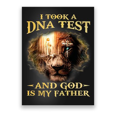 I Took A Dna Test And God Is My Father Lion Jesus Poster