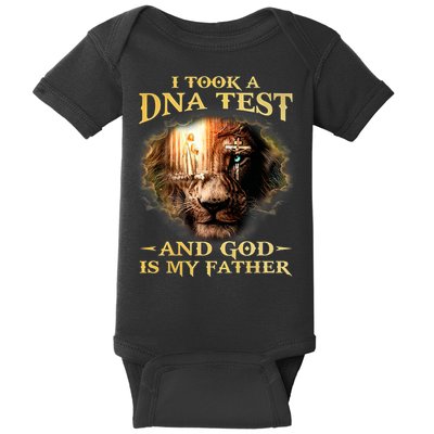 I Took A Dna Test And God Is My Father Lion Jesus Baby Bodysuit