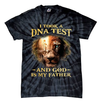 I Took A Dna Test And God Is My Father Lion Jesus Tie-Dye T-Shirt