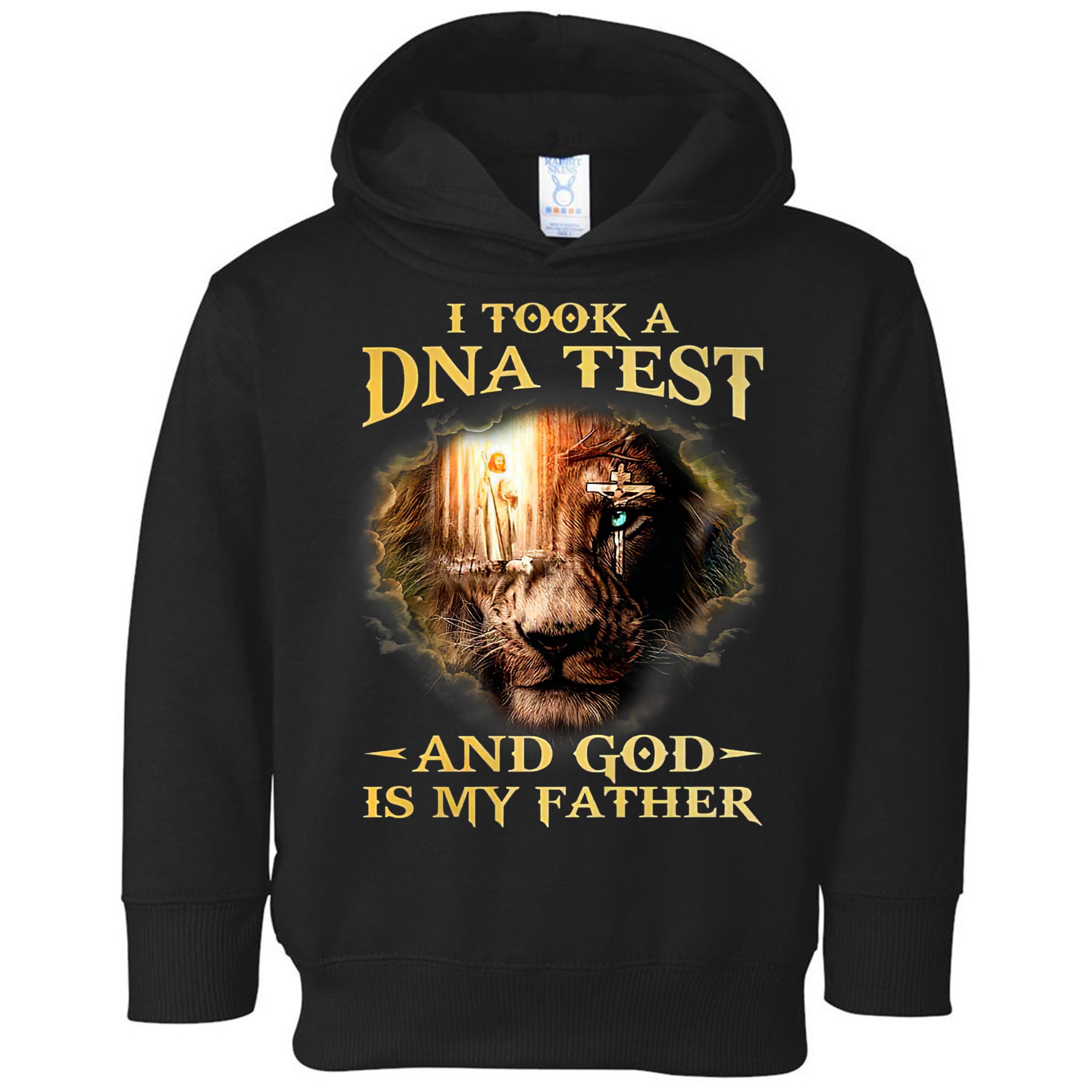 I Took A Dna Test And God Is My Father Lion Jesus Toddler Hoodie