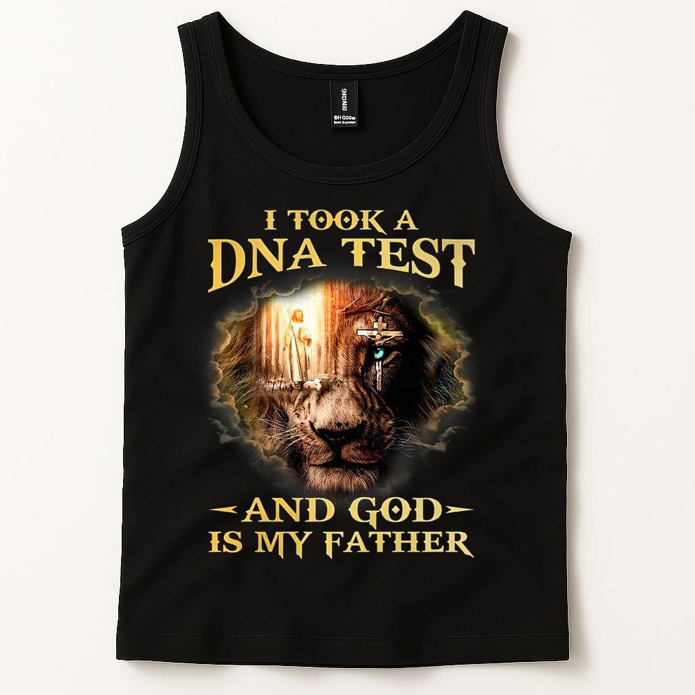 I Took A Dna Test And God Is My Father Lion Jesus Tank Top