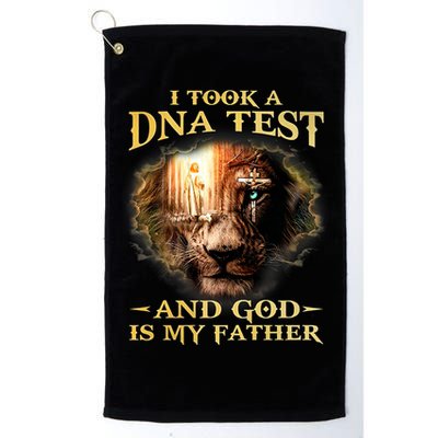 I Took A Dna Test And God Is My Father Lion Jesus Golf Towel