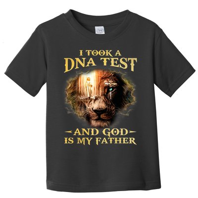 I Took A Dna Test And God Is My Father Lion Jesus Toddler T-Shirt
