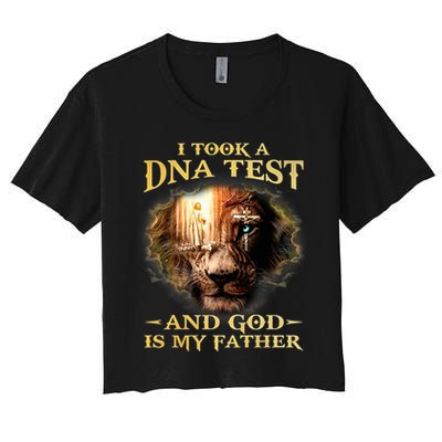 I Took A Dna Test And God Is My Father Lion Jesus Crop Top