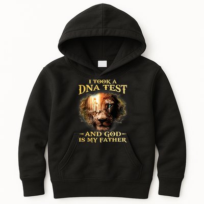 I Took A Dna Test And God Is My Father Lion Jesus Kids Hoodie