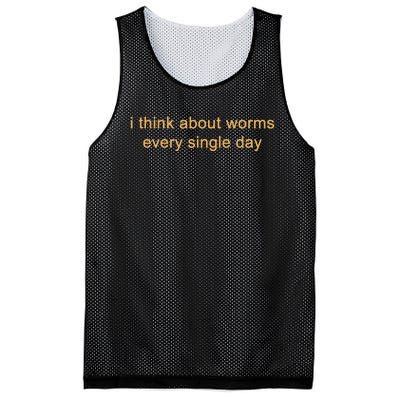 I Think About Worms Every Single Days Mesh Reversible Basketball Jersey Tank