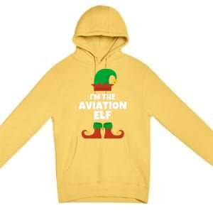 IM The Aviation Elf Family Pajama Christmas Aviator Pilot Cool Gift Premium Pullover Hoodie