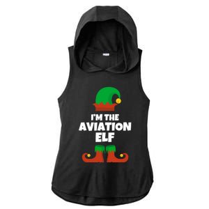 IM The Aviation Elf Family Pajama Christmas Aviator Pilot Cool Gift Ladies PosiCharge Tri-Blend Wicking Draft Hoodie Tank