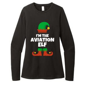 IM The Aviation Elf Family Pajama Christmas Aviator Pilot Cool Gift Womens CVC Long Sleeve Shirt