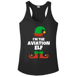 IM The Aviation Elf Family Pajama Christmas Aviator Pilot Cool Gift Ladies PosiCharge Competitor Racerback Tank