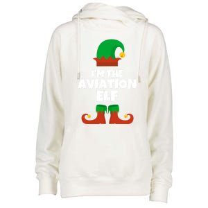 IM The Aviation Elf Family Pajama Christmas Aviator Pilot Cool Gift Womens Funnel Neck Pullover Hood