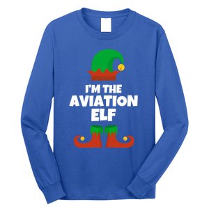 IM The Aviation Elf Family Pajama Christmas Aviator Pilot Cool Gift Long Sleeve Shirt