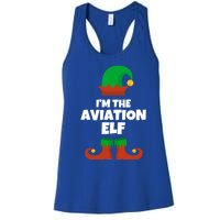 IM The Aviation Elf Family Pajama Christmas Aviator Pilot Cool Gift Women's Racerback Tank