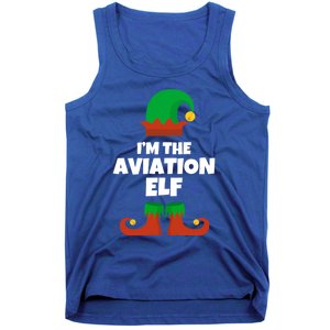 IM The Aviation Elf Family Pajama Christmas Aviator Pilot Cool Gift Tank Top