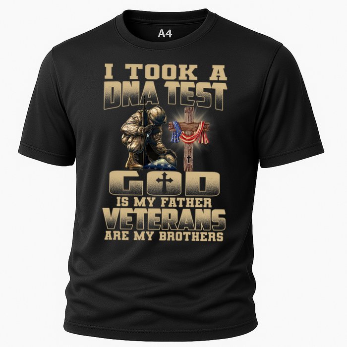 I Took A Dna Test God Is My Father Veterans Are My Brothers Cooling Performance Crew T-Shirt