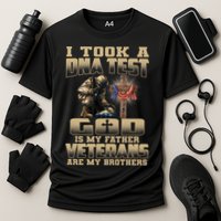 I Took A Dna Test God Is My Father Veterans Are My Brothers Cooling Performance Crew T-Shirt