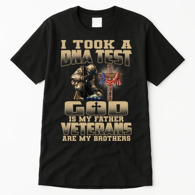 I Took A Dna Test God Is My Father Veterans Are My Brothers Tall T-Shirt