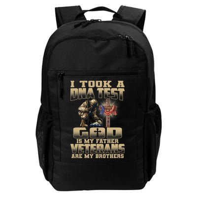 I Took A Dna Test God Is My Father Veterans Are My Brothers Backpack
