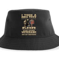 I Took A Dna Test God Is My Father Veterans Are My Brothers Sustainable Bucket Hat