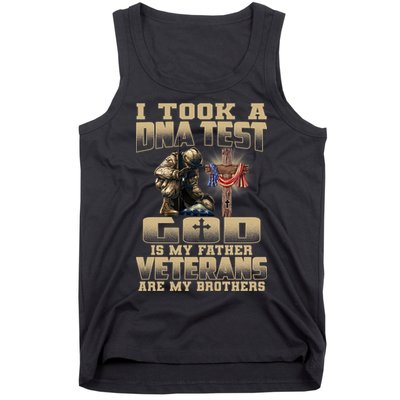 I Took A Dna Test God Is My Father Veterans Are My Brothers Tank Top