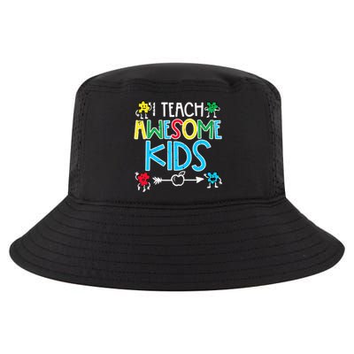 I Teach Awesome Autism Awareness Sped Teacher Me Cool Comfort Performance Bucket Hat