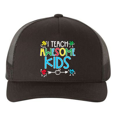 I Teach Awesome Autism Awareness Sped Teacher Me Yupoong Adult 5-Panel Trucker Hat