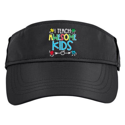 I Teach Awesome Autism Awareness Sped Teacher Me Adult Drive Performance Visor