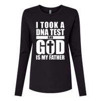 I Took A Dna Test And God Is My Father Christianity Womens Cotton Relaxed Long Sleeve T-Shirt