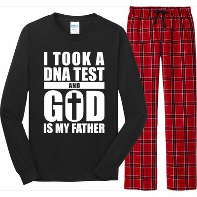 I Took A Dna Test And God Is My Father Christianity Long Sleeve Pajama Set