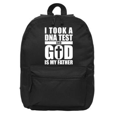 I Took A Dna Test And God Is My Father Christianity 16 in Basic Backpack