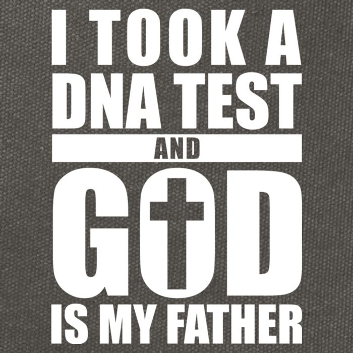 I Took A Dna Test And God Is My Father Christianity Cotton Canvas Backpack