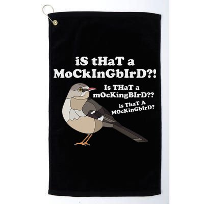 Is That A Mockingbird Funny Mockingbird Meme Golf Towel