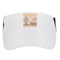 Indigenous Thanksgiving American Fed Undocumented Immigrants Adult Drive Performance Visor