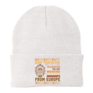 Indigenous Thanksgiving American Fed Undocumented Immigrants Knit Cap Winter Beanie