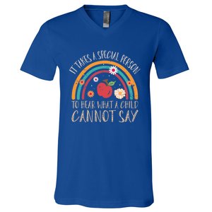 It Takes A Special Person To Hear What A Cannot Say Gift V-Neck T-Shirt