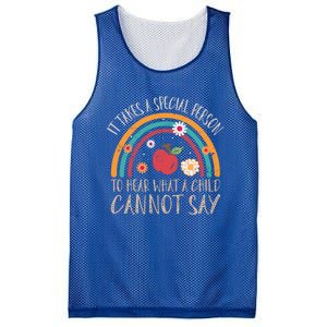 It Takes A Special Person To Hear What A Cannot Say Gift Mesh Reversible Basketball Jersey Tank