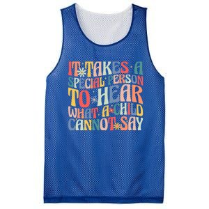 It Takes A Special Person To Hear What A Cannot Say Gift Mesh Reversible Basketball Jersey Tank