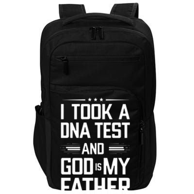 I Took A Dna Test And God Is My Father Funny Jesus Christian Impact Tech Backpack