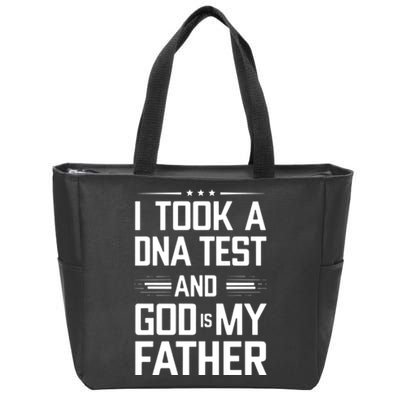 I Took A Dna Test And God Is My Father Funny Jesus Christian Zip Tote Bag