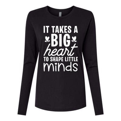 It Takes A Big Heart To Shape Little Minds Teacher Valentine Gift Womens Cotton Relaxed Long Sleeve T-Shirt