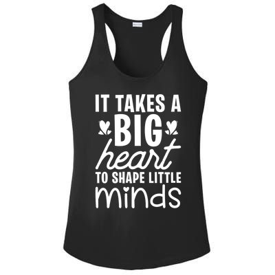 It Takes A Big Heart To Shape Little Minds Teacher Valentine Gift Ladies PosiCharge Competitor Racerback Tank