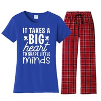 It Takes A Big Heart To Shape Little Minds Teacher Valentine Gift Women's Flannel Pajama Set