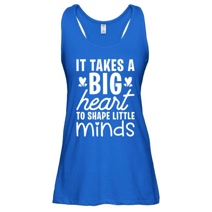 It Takes A Big Heart To Shape Little Minds Teacher Valentine Gift Ladies Essential Flowy Tank