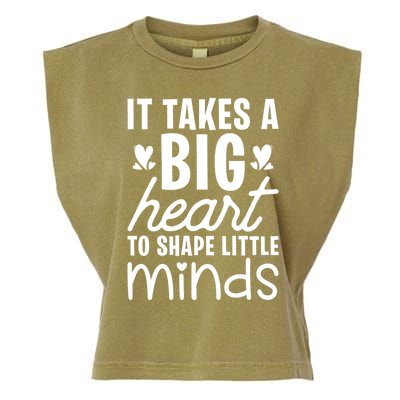 It Takes A Big Heart To Shape Little Minds Teacher Valentine Gift Garment-Dyed Women's Muscle Tee