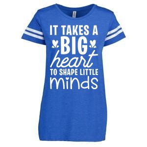 It Takes A Big Heart To Shape Little Minds Teacher Valentine Gift Enza Ladies Jersey Football T-Shirt