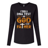 I Took A Dna Test And God Is My Father Womens Cotton Relaxed Long Sleeve T-Shirt