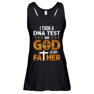 I Took A Dna Test And God Is My Father Ladies Essential Flowy Tank