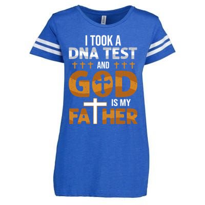 I Took A Dna Test And God Is My Father Enza Ladies Jersey Football T-Shirt